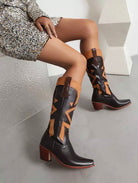 Retro Pattern Cowboy Western Boots For Women Fashionella