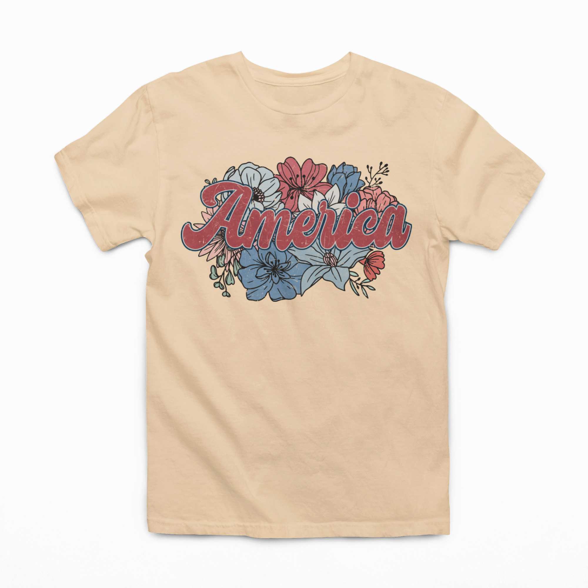 Floral American Graphic Tee