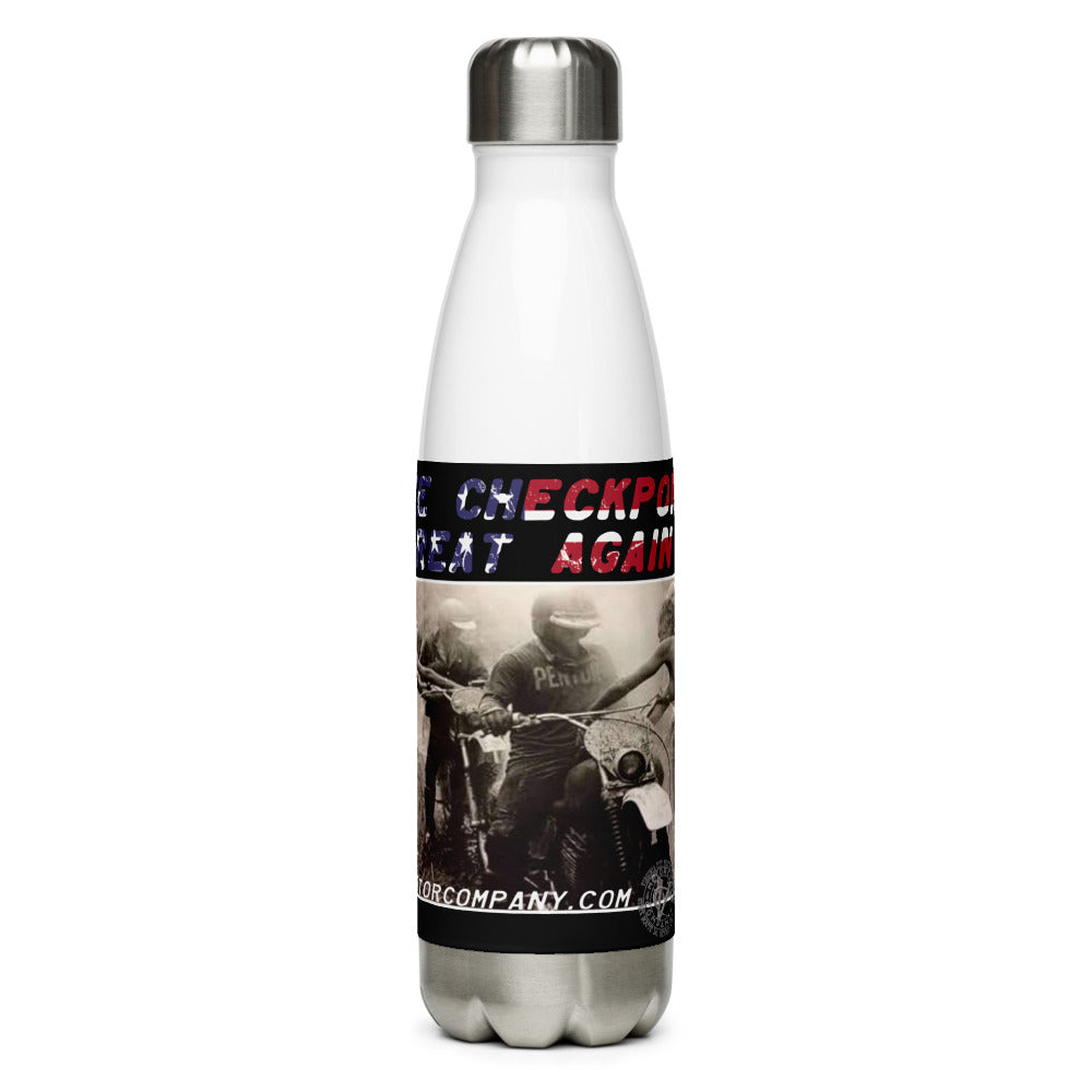 Make Checkpoints Great Again - Stainless Steel Water Bottle Virginia City Motorcycle Company