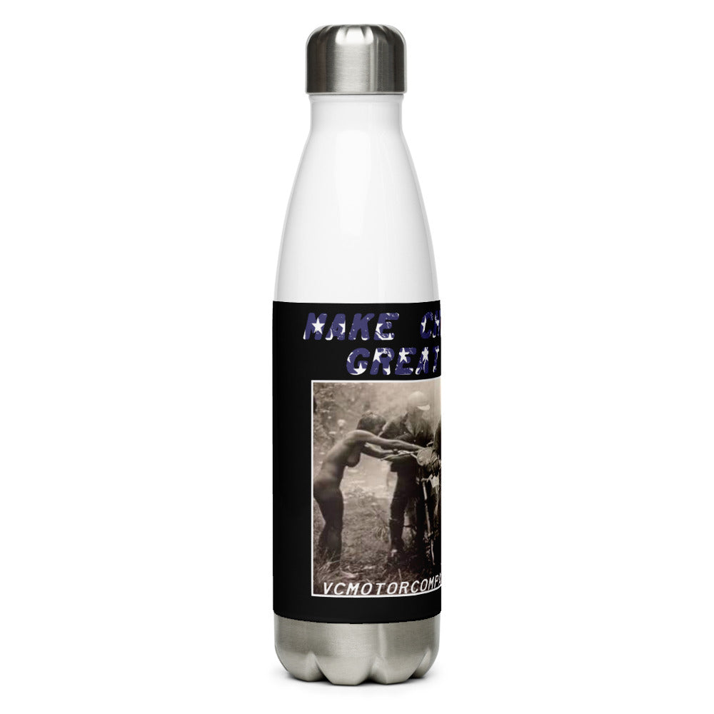 Make Checkpoints Great Again - Stainless Steel Water Bottle Virginia City Motorcycle Company