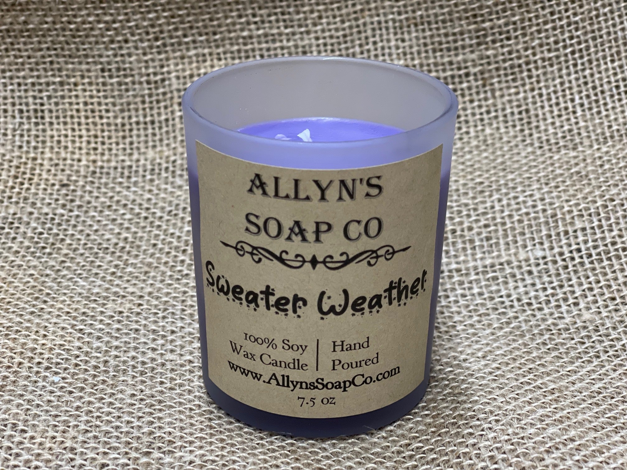 Sweatshirt Weather Soy Candle Allyn's Soap Co