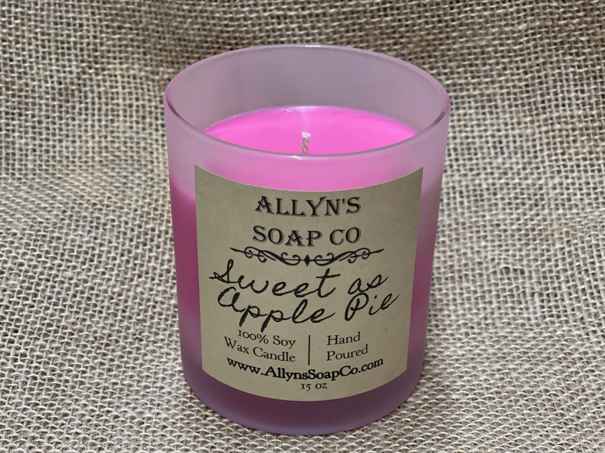 Sweet as Apple Pie Soy Candle Allyn's Soap Co