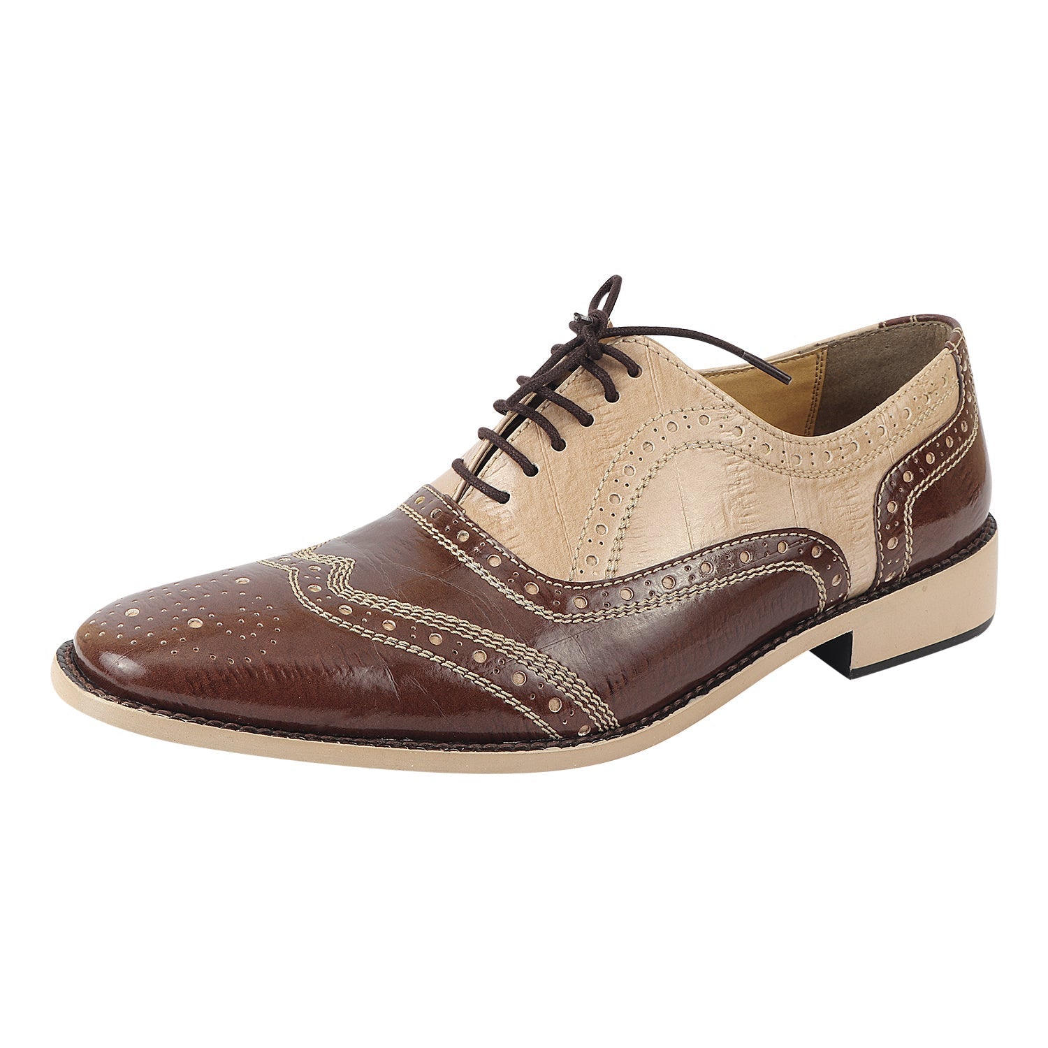 Tremont Genuine Leather Oxford Style Brogue Dress Shoes