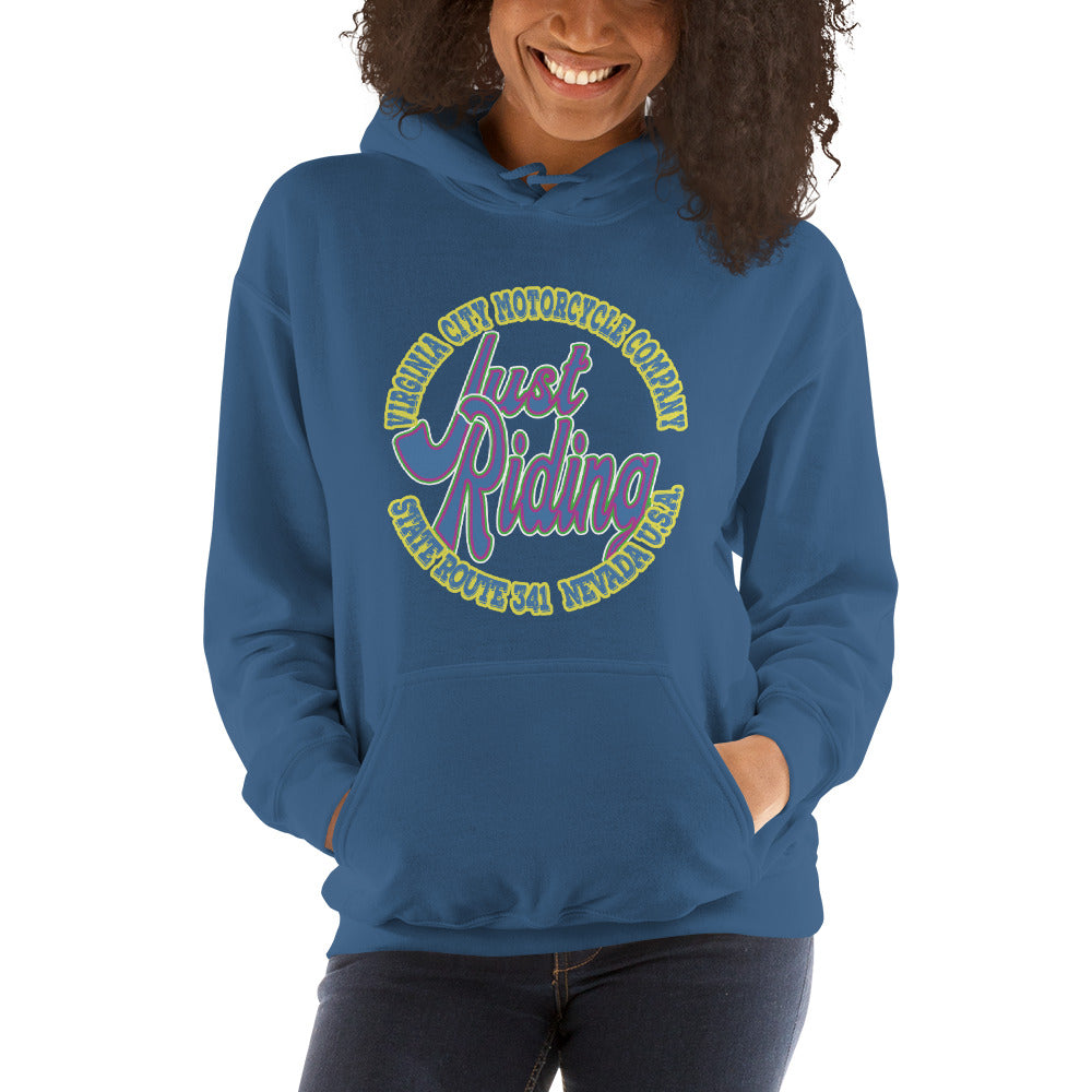 Just Riding - Ladies Dirt Bike Hoodie Virginia City Motorcycle Company