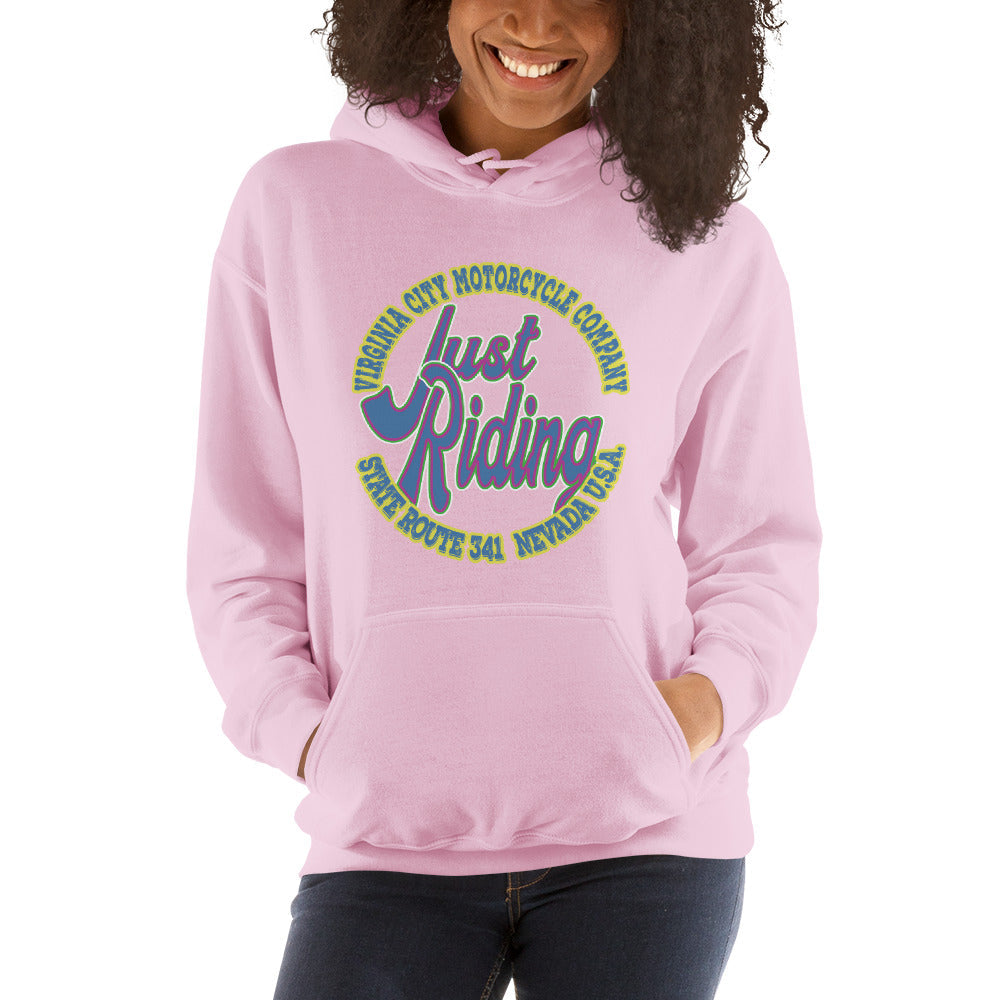 Just Riding - Ladies Dirt Bike Hoodie Virginia City Motorcycle Company