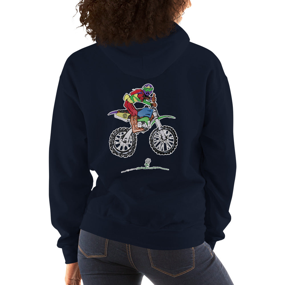 Just Riding - Ladies Dirt Bike Hoodie Virginia City Motorcycle Company