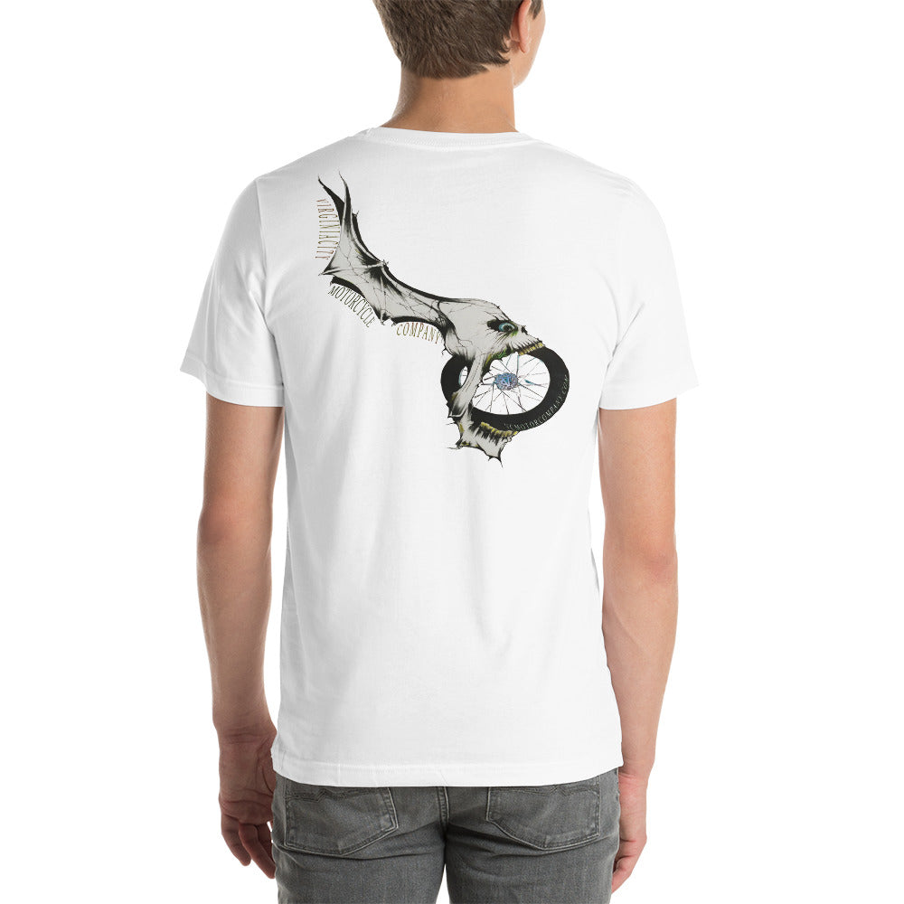 Eat This Fkr! - Men's Motorcycle Skull T-shirt Virginia City Motorcycle Company