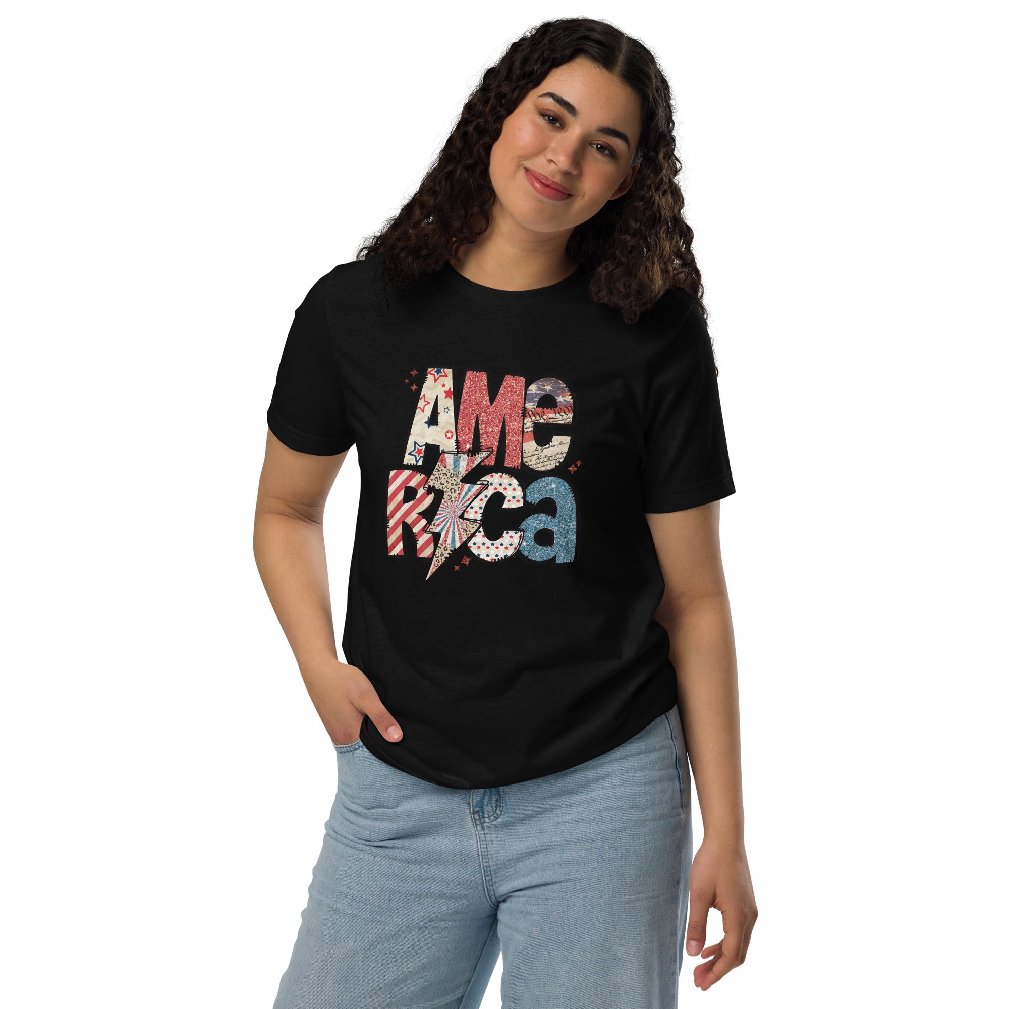America Patriotic Recycled Eco-Friendly Graphic T-Shirt