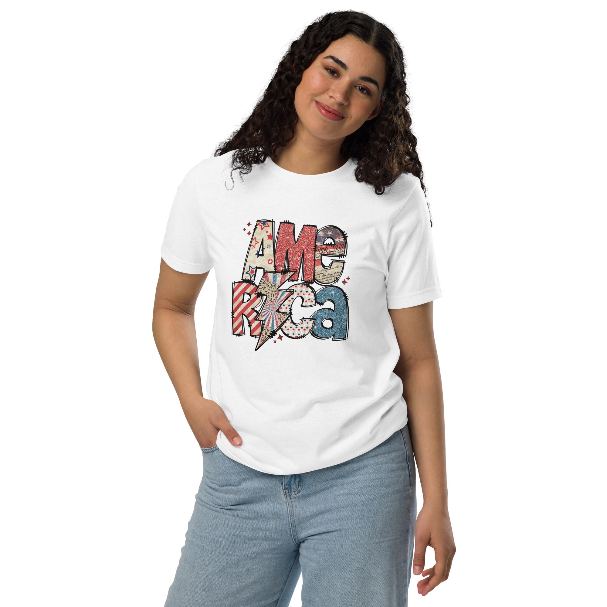 America Patriotic Recycled Eco-Friendly Graphic T-Shirt