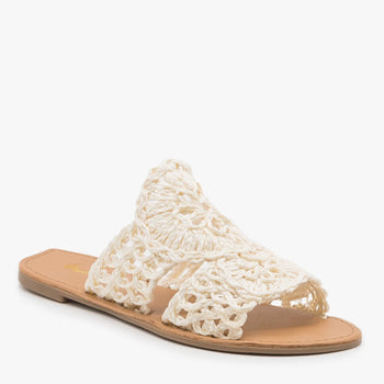 Crochet Raffia Sandals Accessories Boutique Simplified