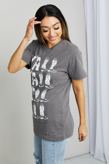 mineB Y'ALL Cowboy Boots Graphic Tee mineB