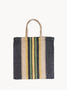 Dora Jute Tote Bag - Multi Navy The Groovalution