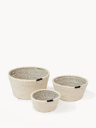 Amari Bowl with Black Stitching (Set of 3) The Groovalution