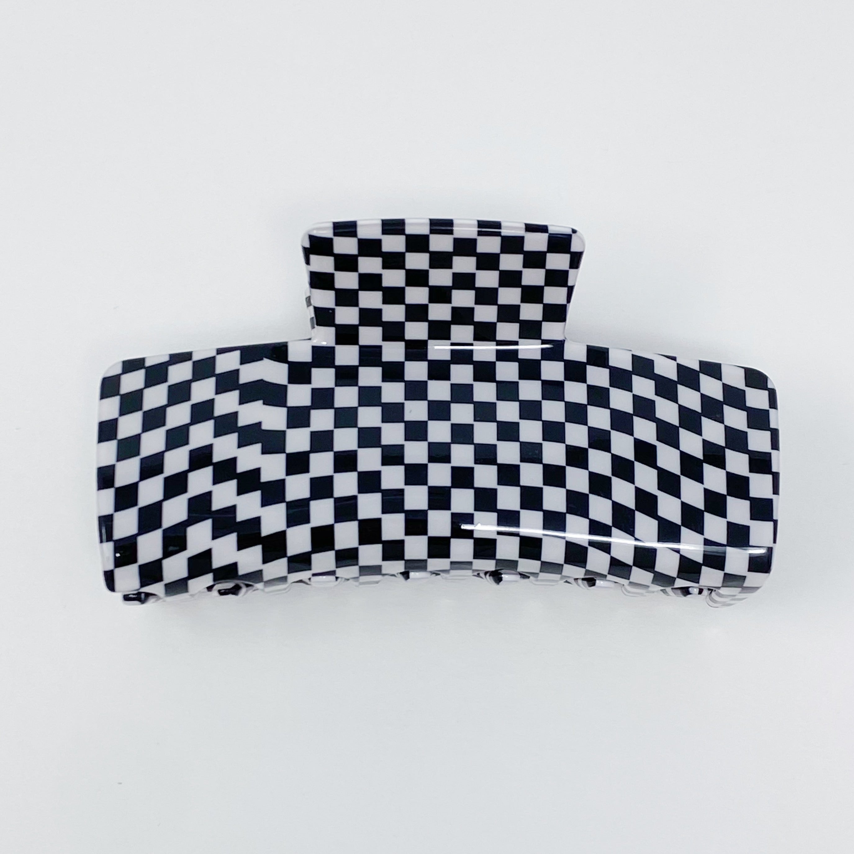 Oversized Checkered Hair Claw Ellisonyoung.com