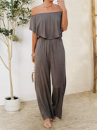 Ruffled Off-Shoulder Jumpsuit Trendsi