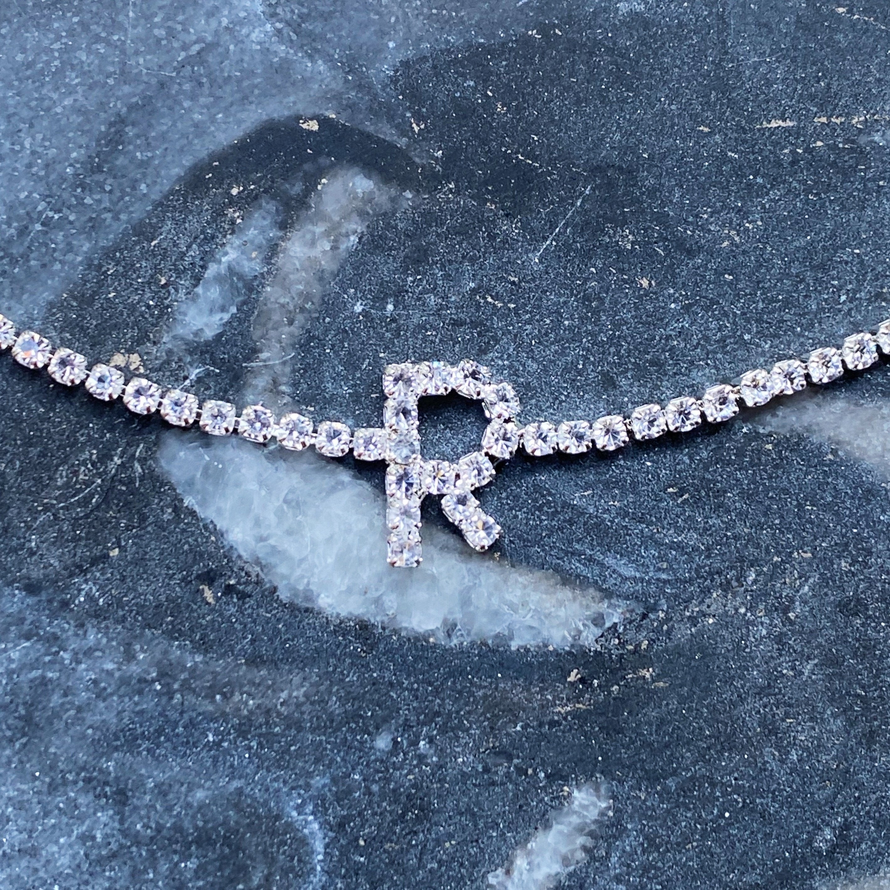 Sparkly Initial Anklet Ellisonyoung.com