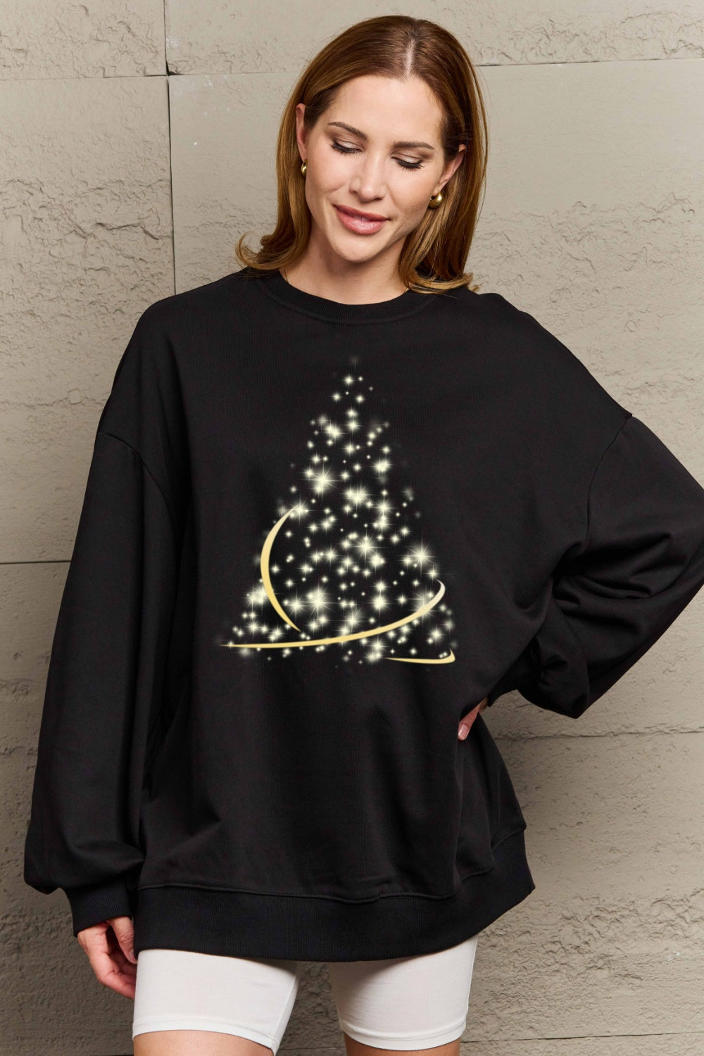 Simply Love Full Size Graphic Round Neck Sweatshirt Trendsi