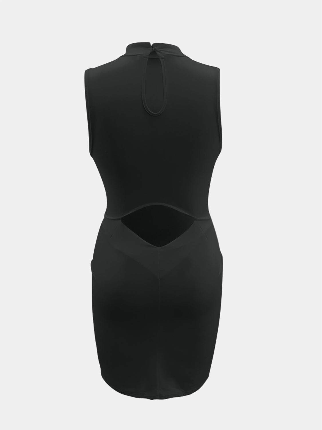 Cutout Mock Neck Sleeveless Dress Trendsi