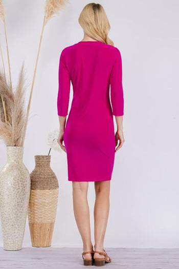 Celeste Full Size Round Neck Long Sleeve Slim Dress Trendsi