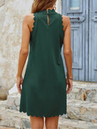 Mock Neck Sleeveless Mini Dress Trendsi