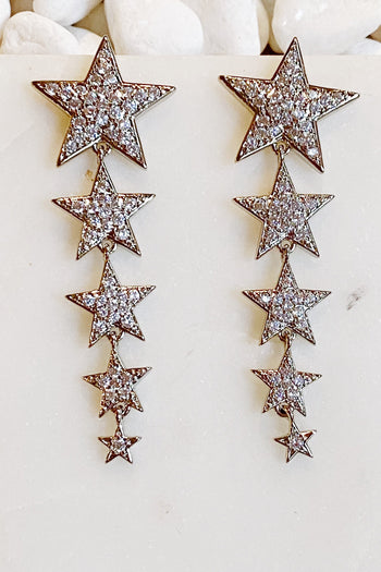 Five Stars Dangle Down Earrings Ellisonyoung.com