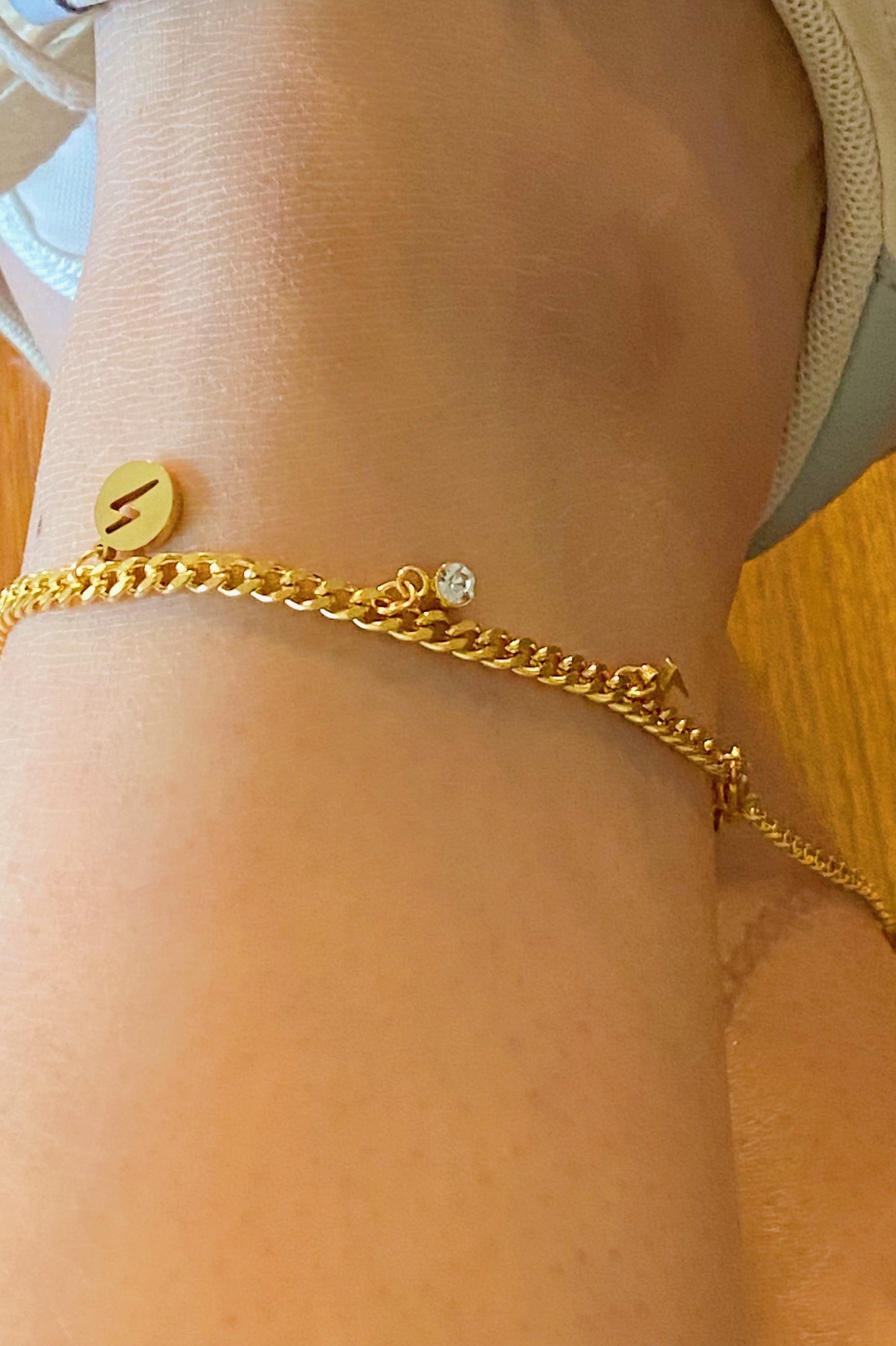 Lightening Bolt Chain Anklet Ellisonyoung.com