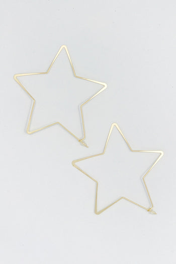 Twinkling Star Hoop Earrings Ellisonyoung.com