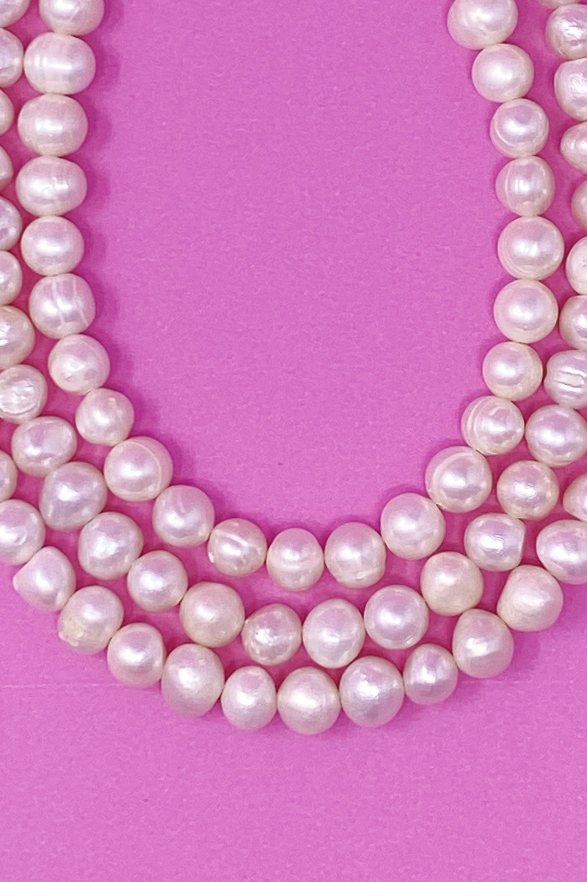 Three Strands Freshwater Pearl Necklace Ellisonyoung.com