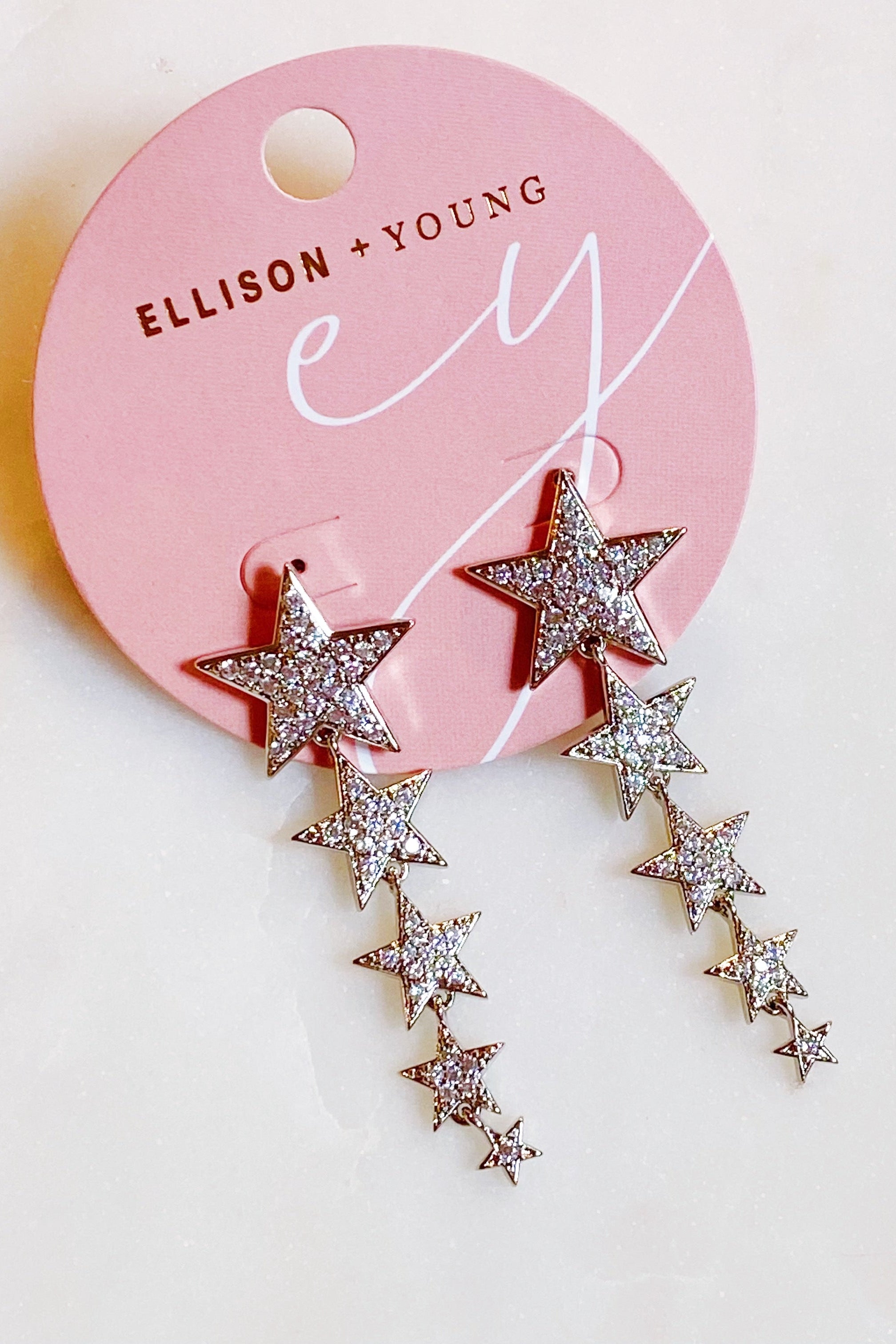 Five Stars Dangle Down Earrings Ellisonyoung.com