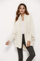 Open Front Batwing Sleeve Cardigan Trendsi