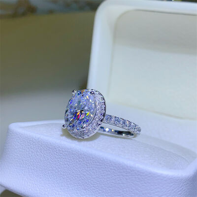 5 Carat Moissanite 925 Sterling Silver Ring Trendsi