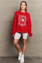 Simply Love Full Size POSITIVE ENERGY Graphic Sweatshirt Trendsi