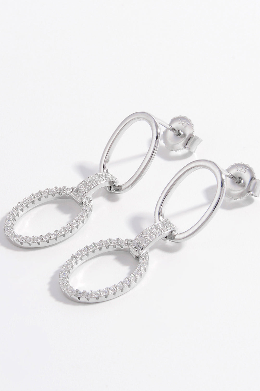 Zircon 925 Sterling Silver Dangle Earrings Trendsi
