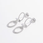 Zircon 925 Sterling Silver Dangle Earrings Trendsi
