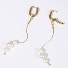 Gold-Plated Pearl Bar Earrings Trendsi