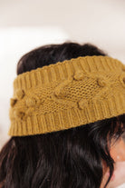 Pom Knit Head Wrap in Mustard Ave Shops