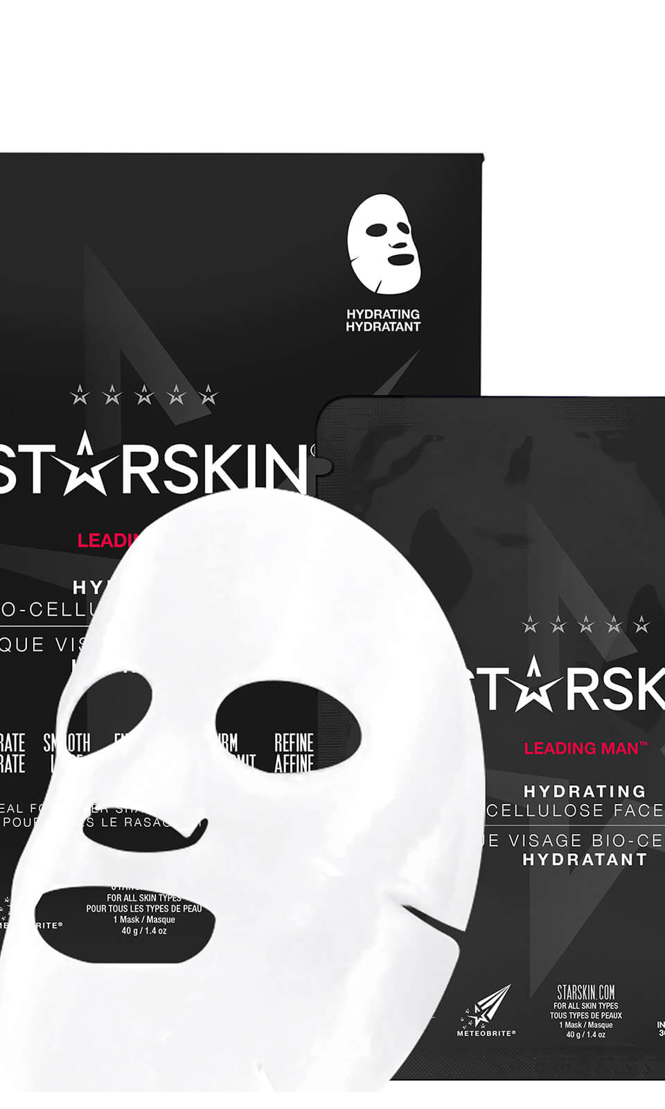 STARSKIN Leading Man Hydrating Coconut Bio-Cellulose Second Skin Face Mask 40g Grace Beauty