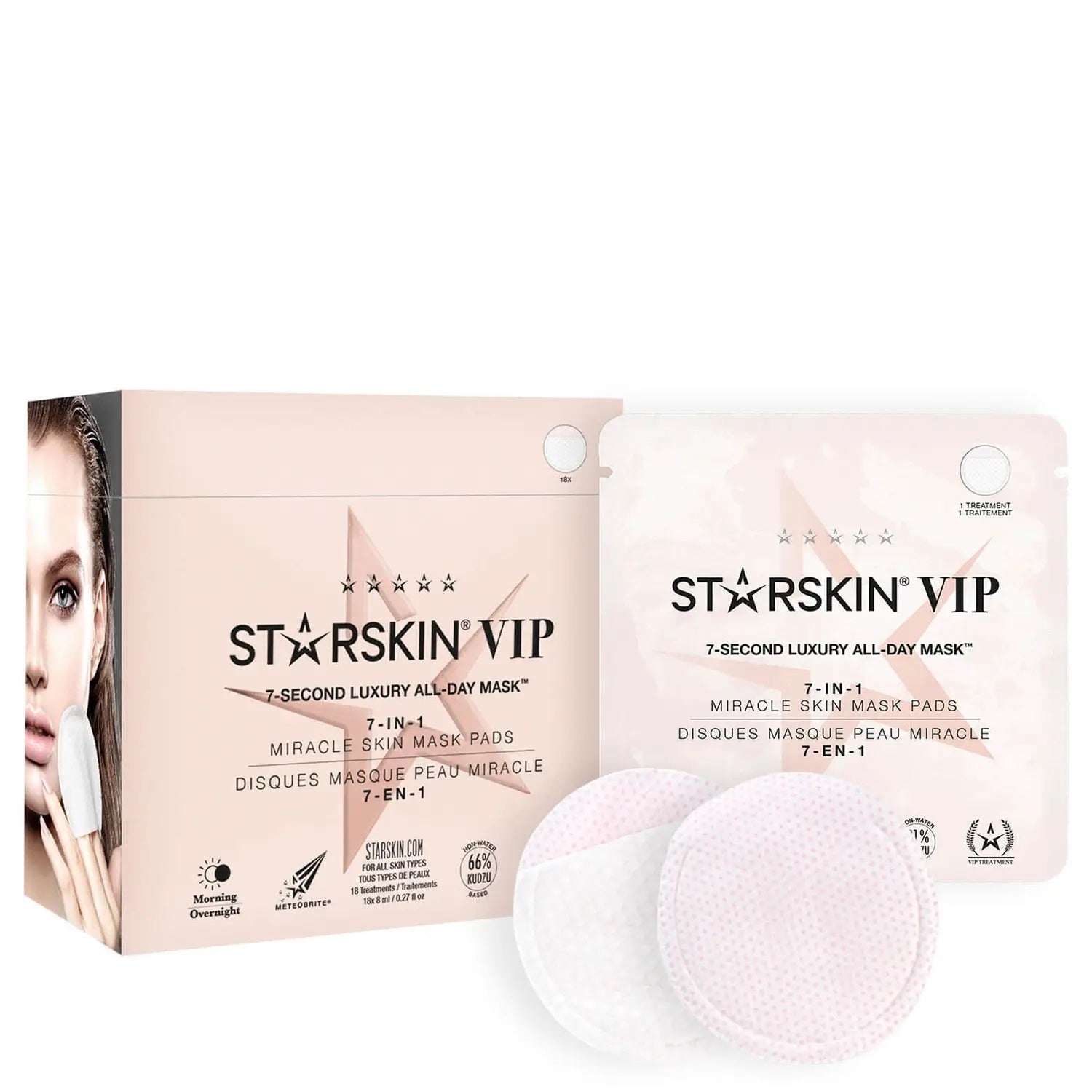 STARSKIN® VIP 7-Second Luxury All-Day Mask 18 Pack,  7-in-1 Miracle Skin Mask Pads Grace Beauty