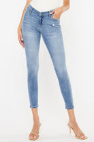 Kancan High Waist Cat's Whiskers Skinny Jeans Trendsi