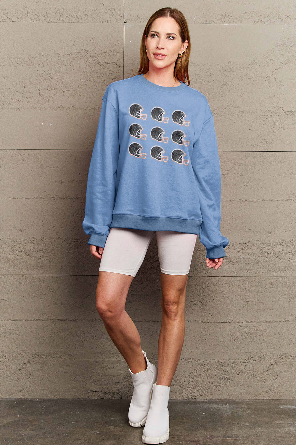 Simply Love Full Size Graphic Round Neck Sweatshirt Trendsi