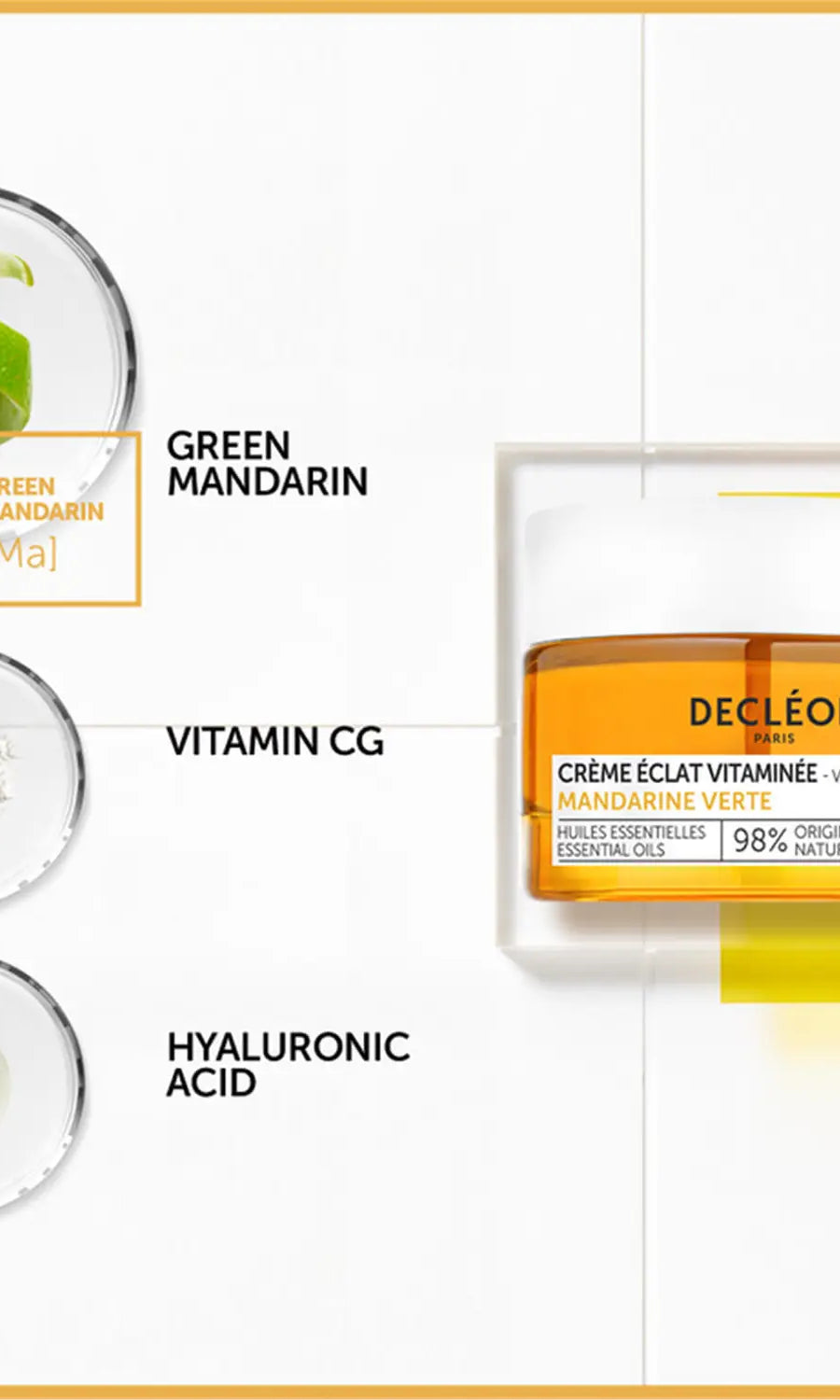 Decléor Green Mandarin Vitamin Glow Day Cream with Hyaluronic Acid 50ml Grace Beauty