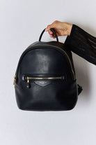 David Jones PU Leather Backpack Trendsi