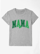 MAMA Round Neck Short Sleeve T-Shirt Trendsi