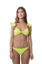 2 ruffles bikini top Lemon Green Lybethras Swimwear