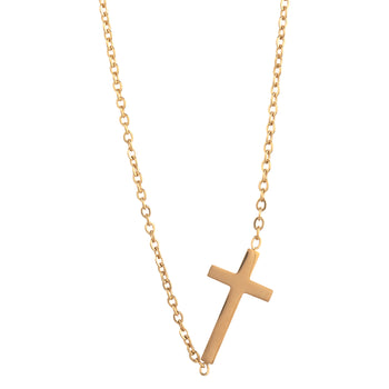 14K Gold Plated Cross Pendant Necklace Nichestar