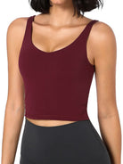 Scoop Neck Wide Strap Active Tank Trendsi