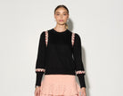 GENEVE Puff shoulder sweater with embroidery GILD