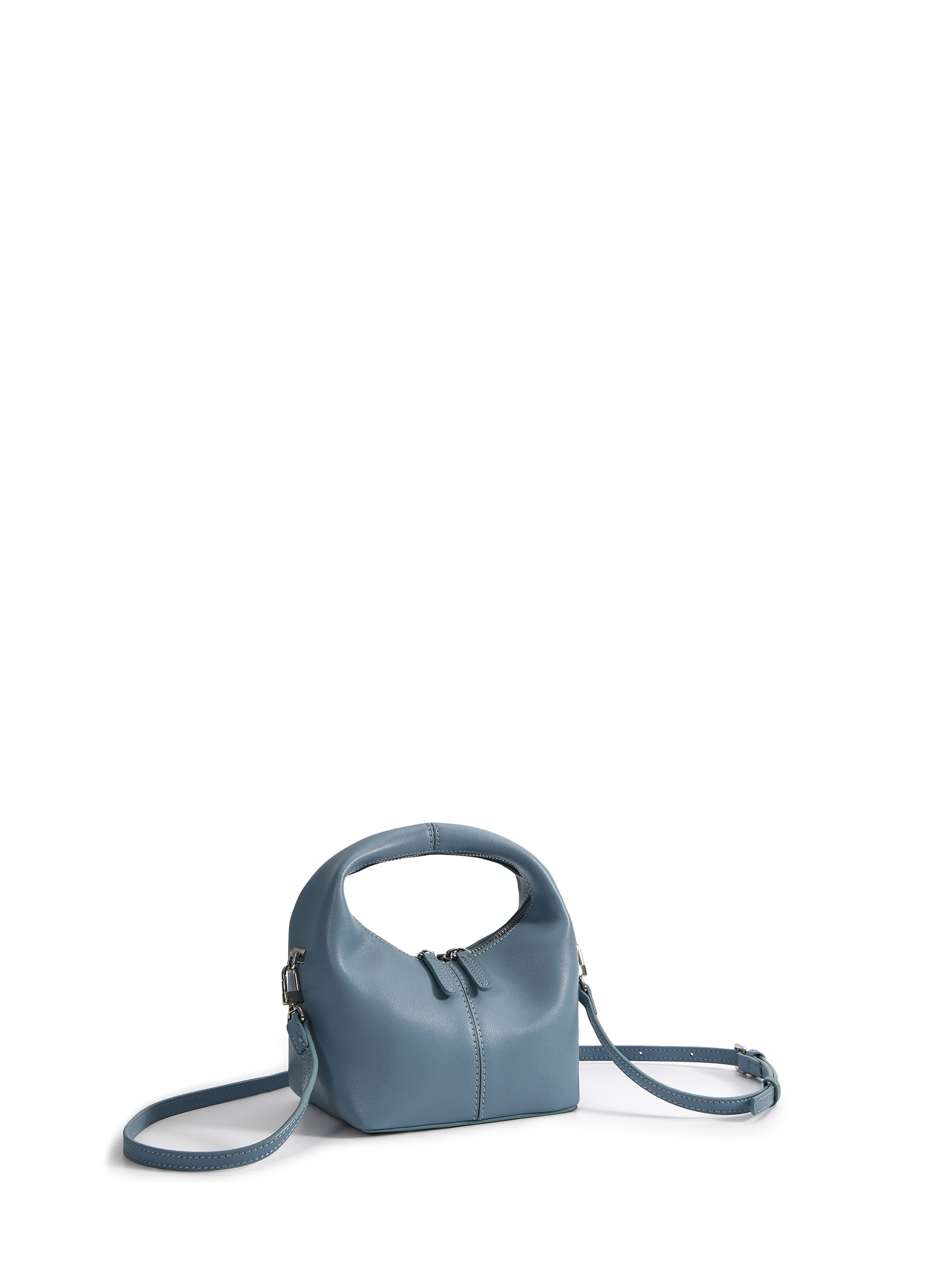 Rebecca Small Cutie Leather Bag, Blue Bob Oré