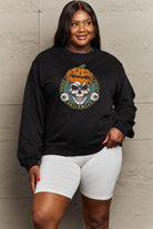 Simply Love Full Size Skull Graphic Sweatshirt Trendsi