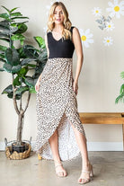 Heimish Full Size Slit Animal Print V-Neck Wide Strap Dress Trendsi